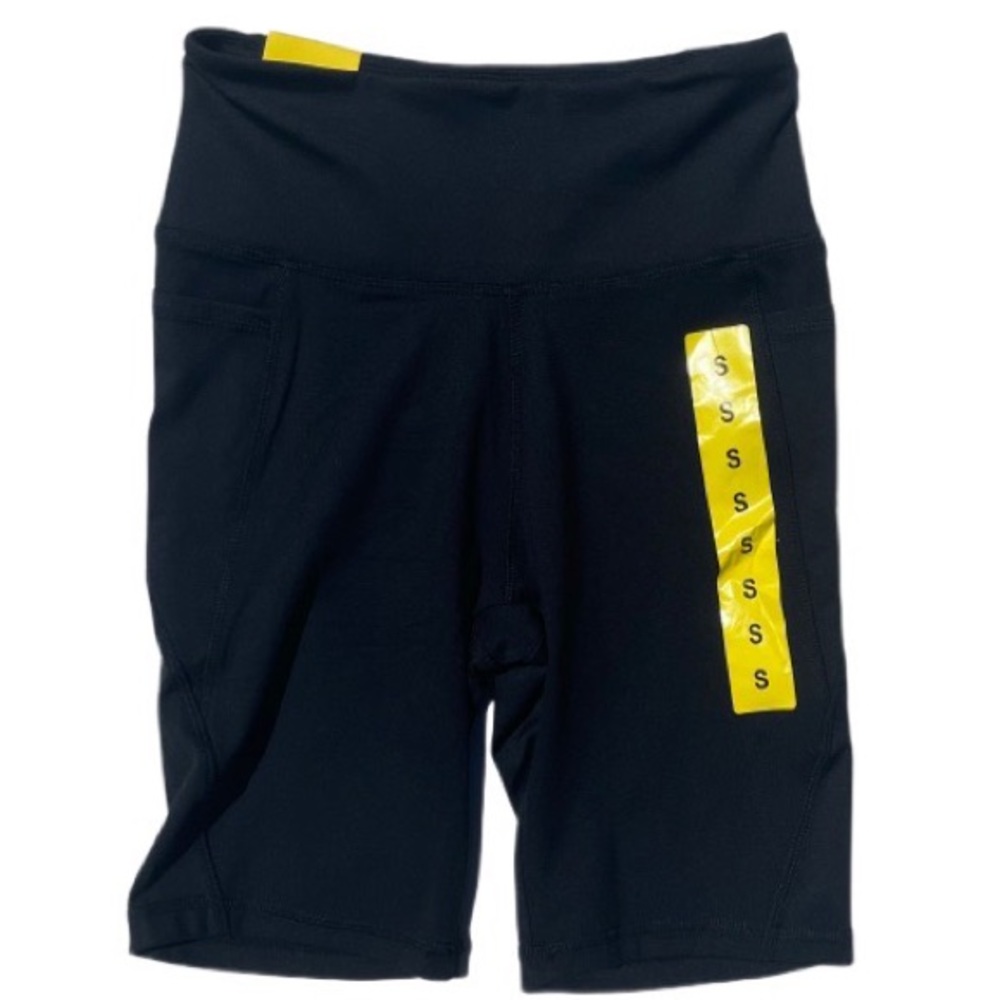 Danskin 2 pairs size small all black spandex leggings bike shorts